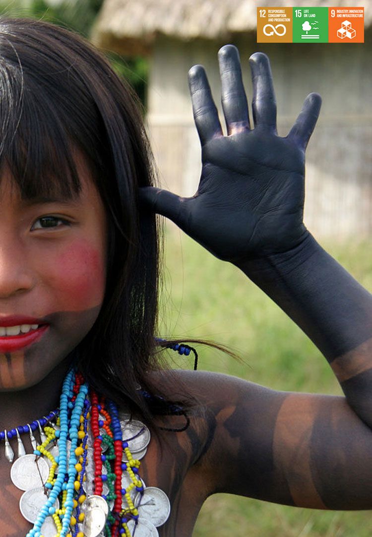 Photo of a girl from the Embera indigenous community.
