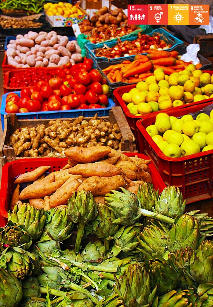Foto de un mercado.