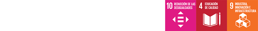SDG icons 10, 4 and 9